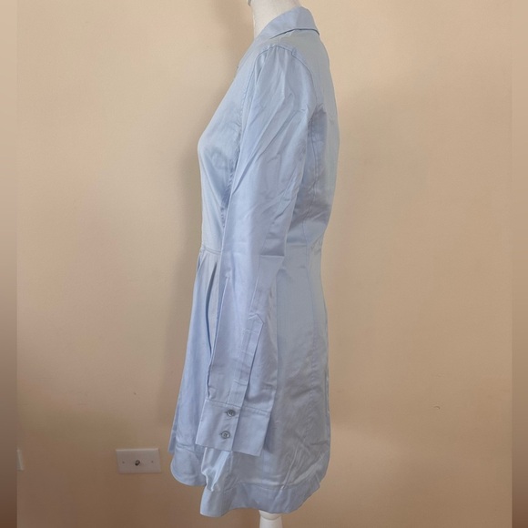STELLA MCCARTNEY
Long-Sleeve Poplin Mini Shirtdress, Light Blue - Picture 2 of 8